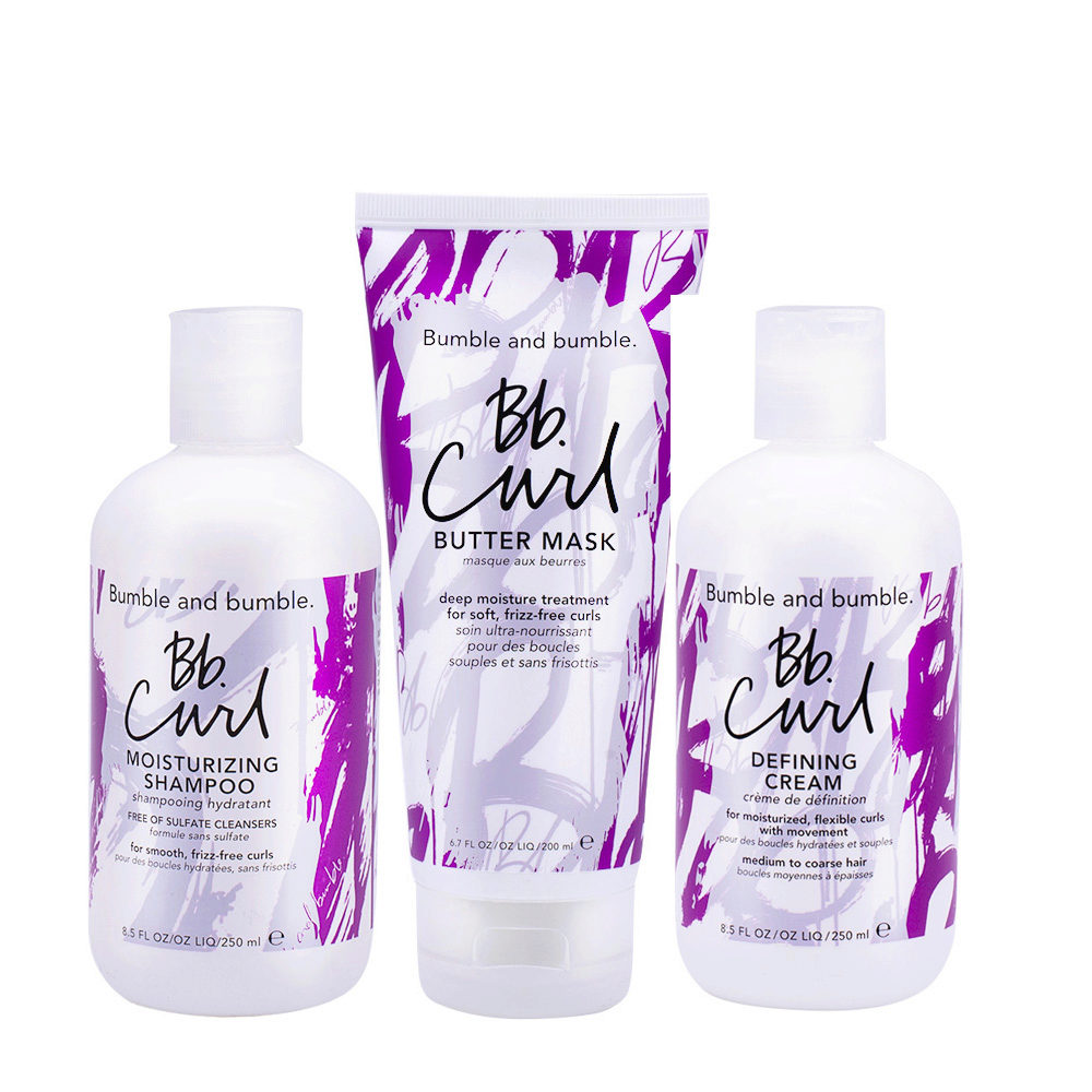 Bumble And Bumble Bb Curl Moisturizing Shampoo 250ml Butter Mask 200ml  Defining Cream 250ml | Hair Gallery