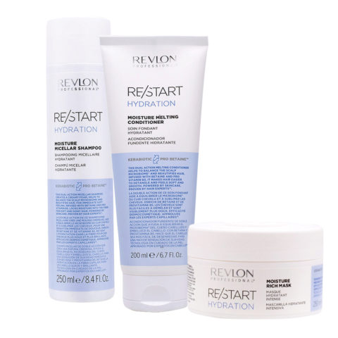 Revlon Restart Hydration Shampoo1000ml Conditioner750ml Mask500ml | Hair  Gallery