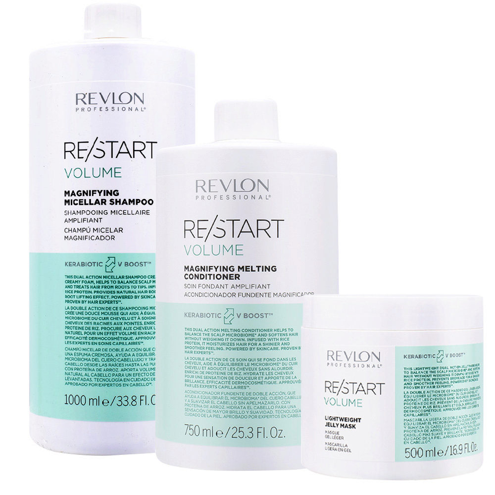 Revlon Restart Volume Shampoo1000ml Conditioner750ml Mask500ml | Hair  Gallery