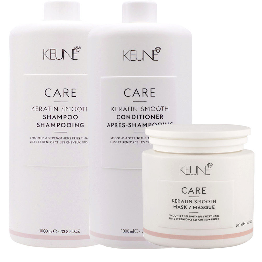 Keune Care Line Keratin Smooth Shampoo 1000ml Conditioner1000ml Mask500ml |  Hair Gallery