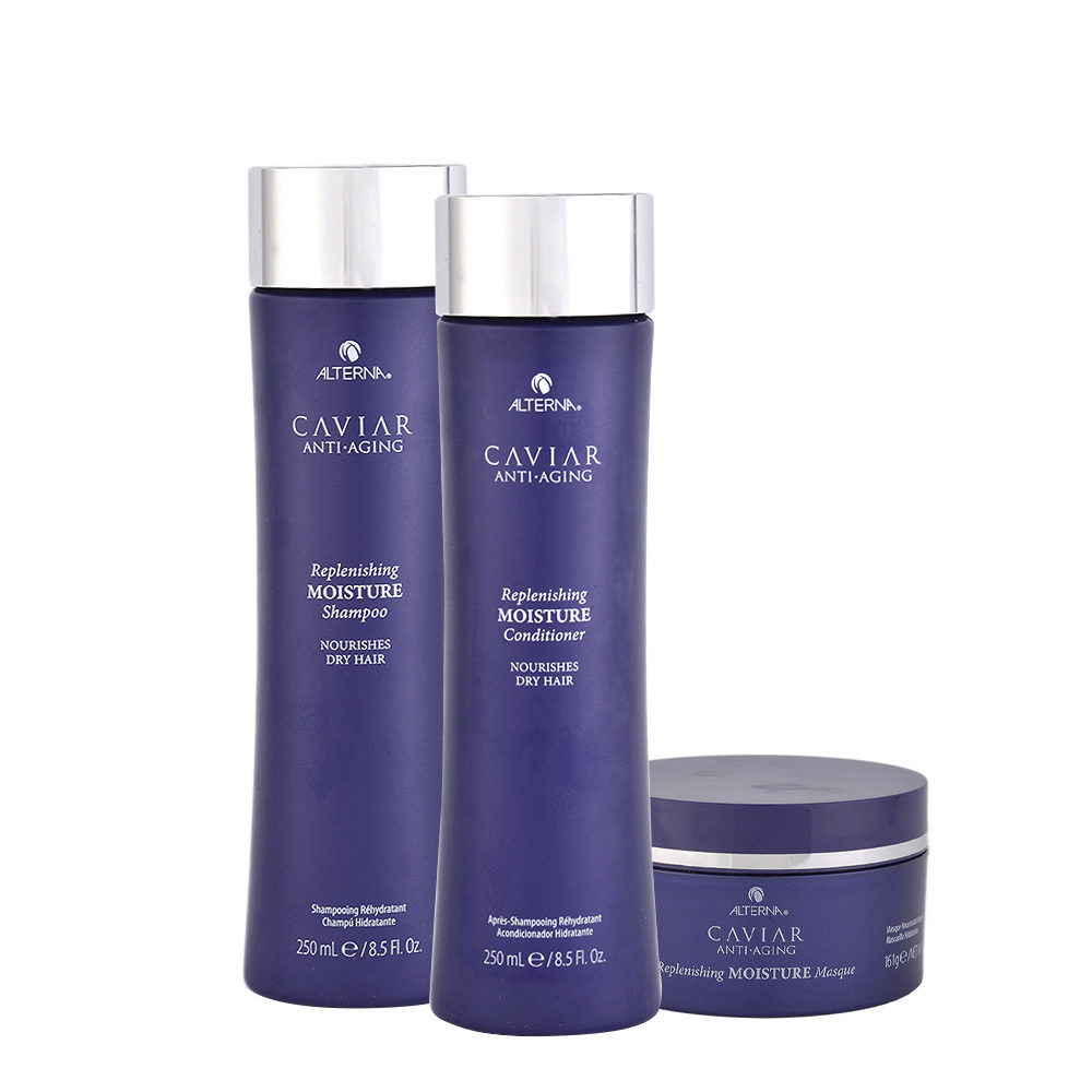 Alterna Caviar Anti-aging Replenishing Moisture Shampoo 250ml Conditioner  250ml Mask 161g | Hair Gallery