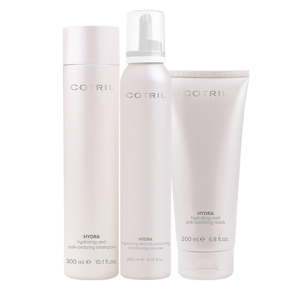 Cotril Hydra Hydrating and Anti-Oxidizing Shampoo 300ml Conditioning Mousse  200ml Mask 200ml | Hair Gallery