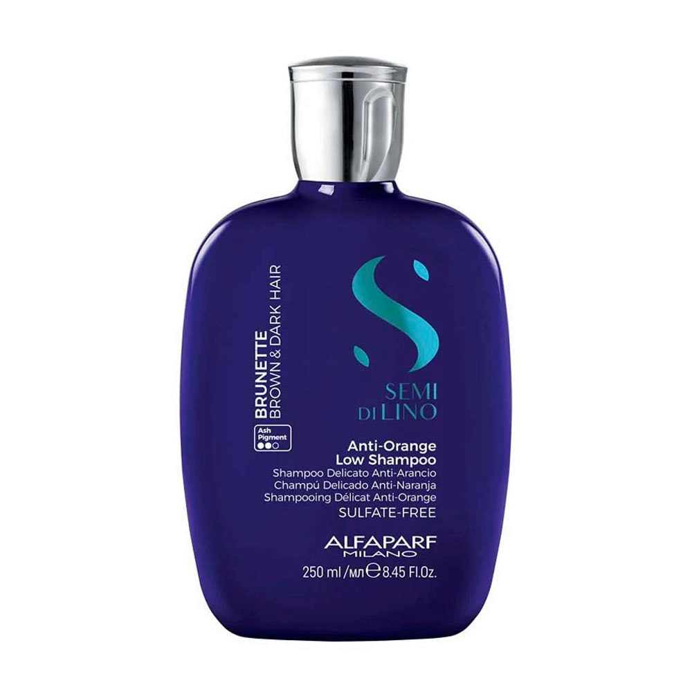 Alfaparf Milano Semi di Lino Brunette Anti-Orange Low Shampoo 250ml -  shampooing doux anti-orange | Hair Gallery