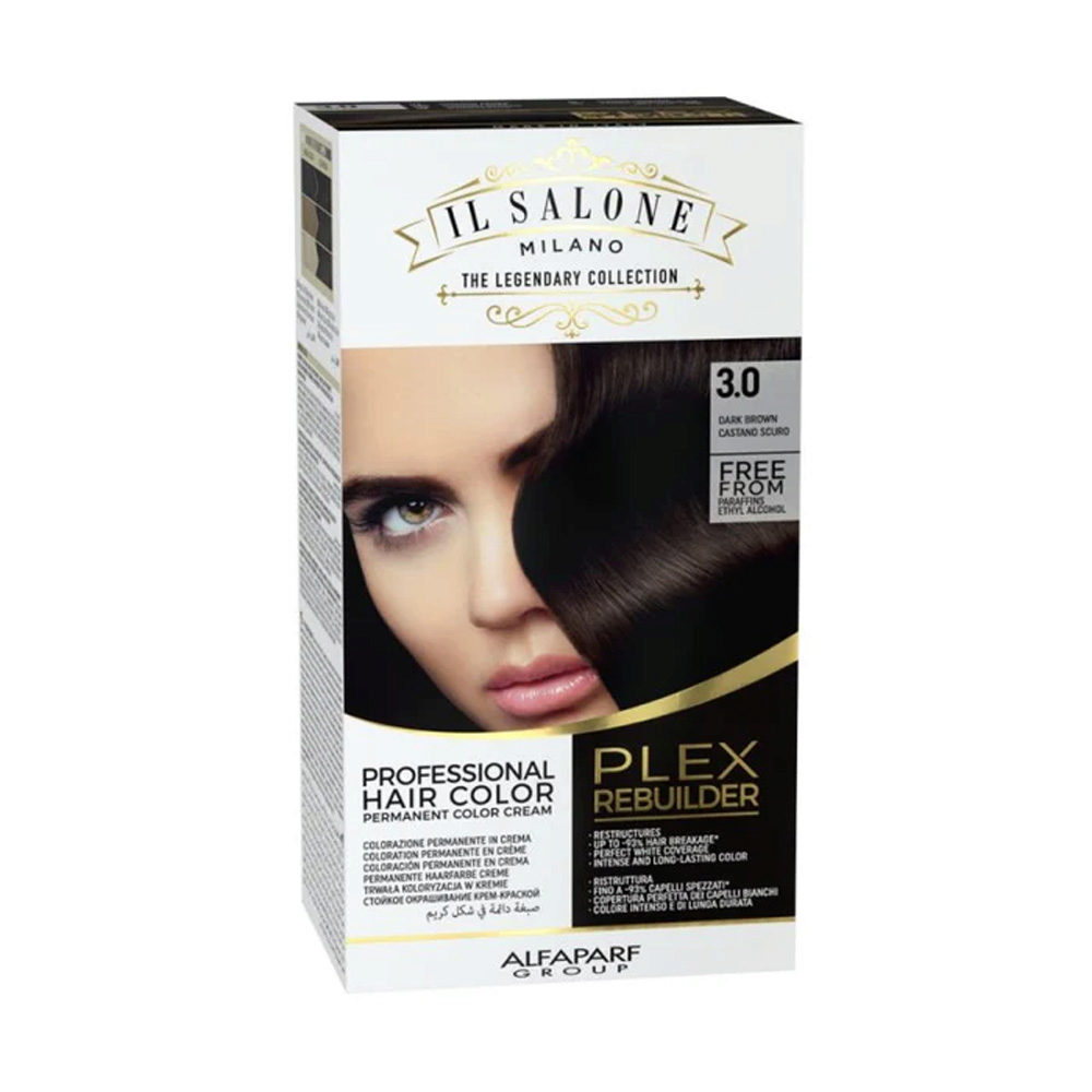 Alfaparf Milano Il Salone Plex Rebuilder Color Kit 3.0 Brun Foncé -  coloration permanente en crème | Hair Gallery