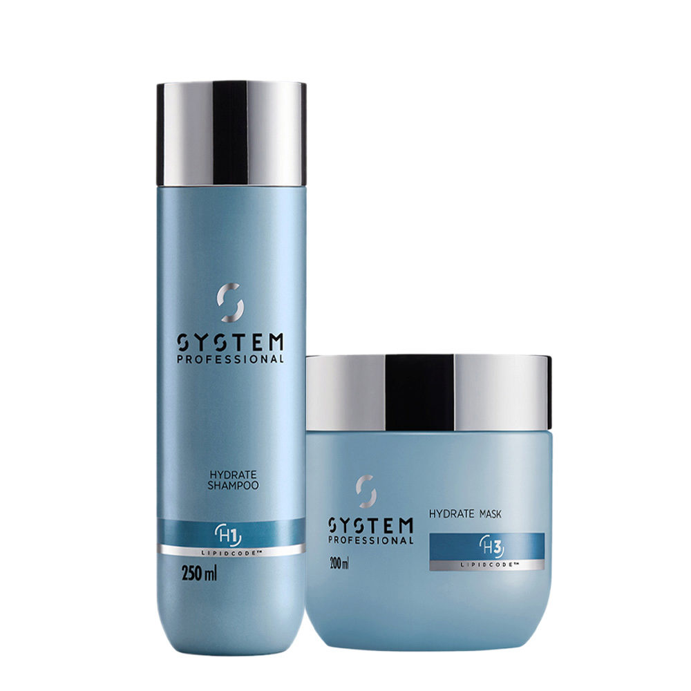 System Professional Hydrate Shampoo H1, 250ml Mask H3, 200ml | Hair Gallery