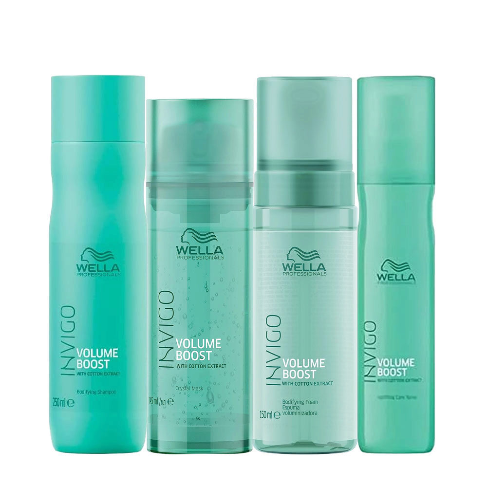 Wella Invigo Volume Boost Bodifying Shampoo 250ml Crystal Mask 145ml  Bodifying Foam 150ml Uplifting Care Spray 150ml | Hair Gallery