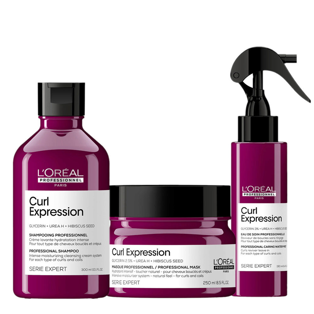 L'Oréal Professionnel Curl Expression Shampoo 300ml Masque 250ml Reviver  Spray 190ml | Hair Gallery