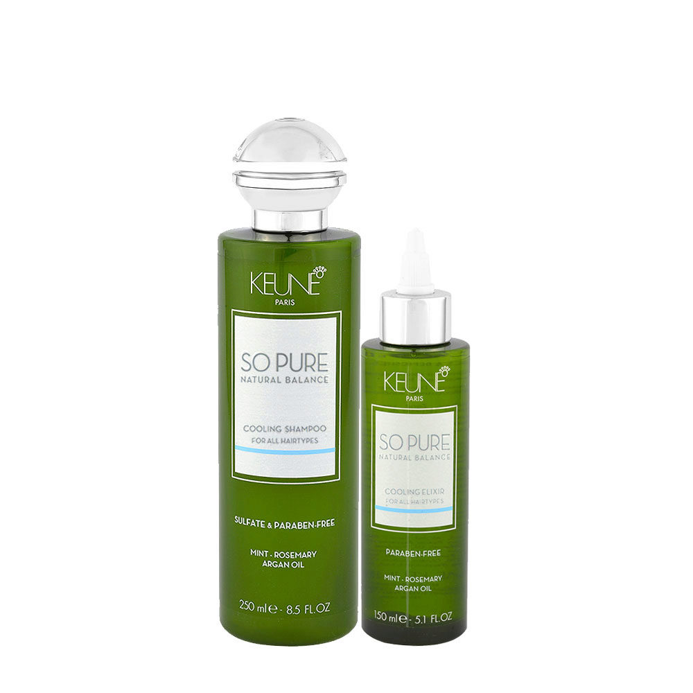 Keune So Pure Cooling Shampoo 250ml Elixir 150ml | Hair Gallery