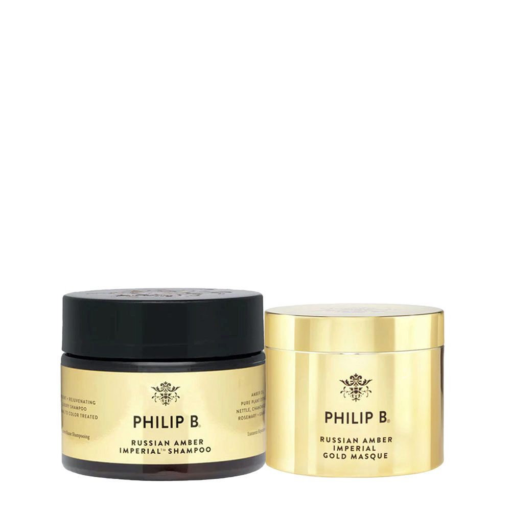 Philip B Russian Amber Imperial Shampoo 355ml Gold Masque 236ml | Hair  Gallery