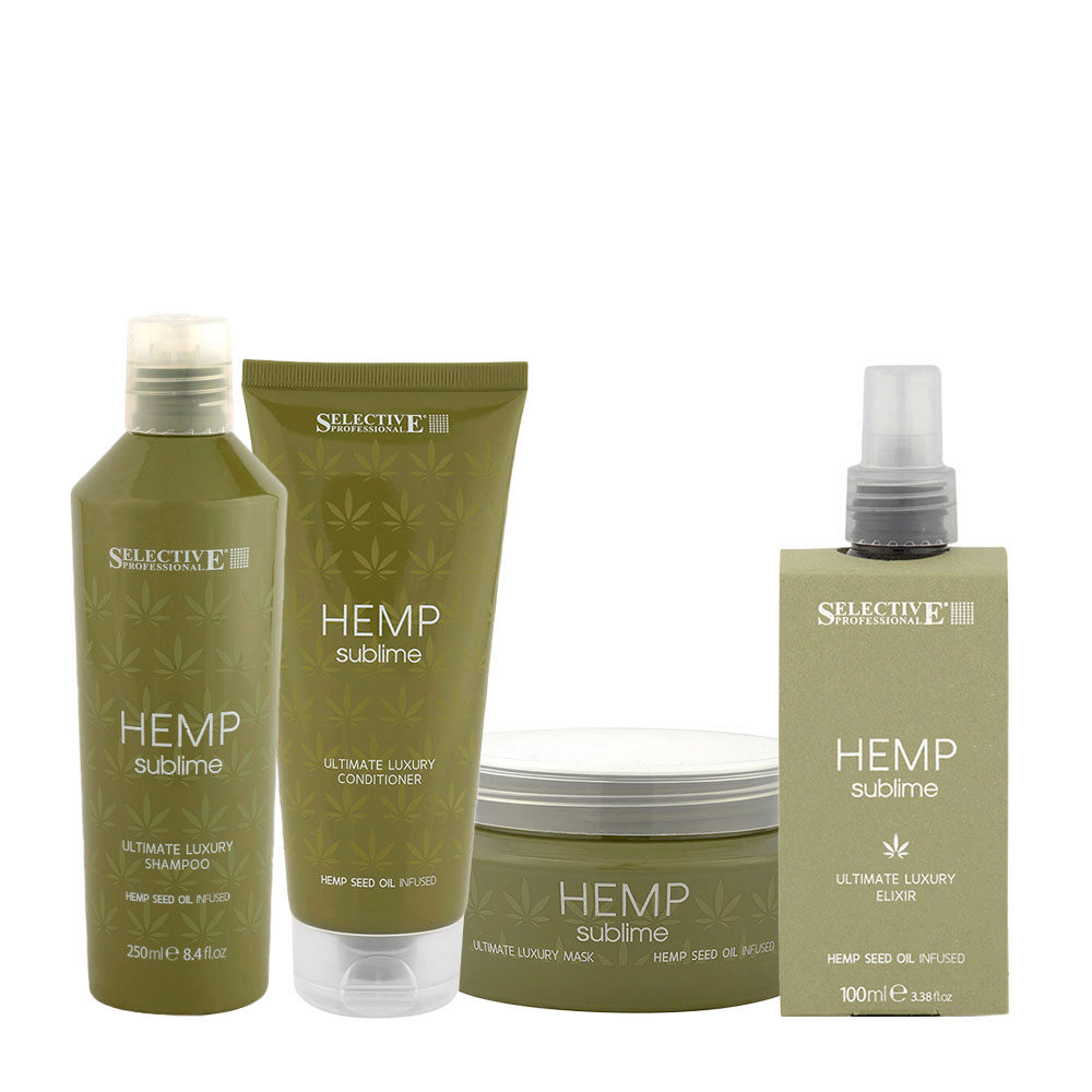 Selective Hemp Sublime Ultimate Luxury Shampoo 250ml Conditioner 200ml Mask  250ml Elixir 100ml | Hair Gallery
