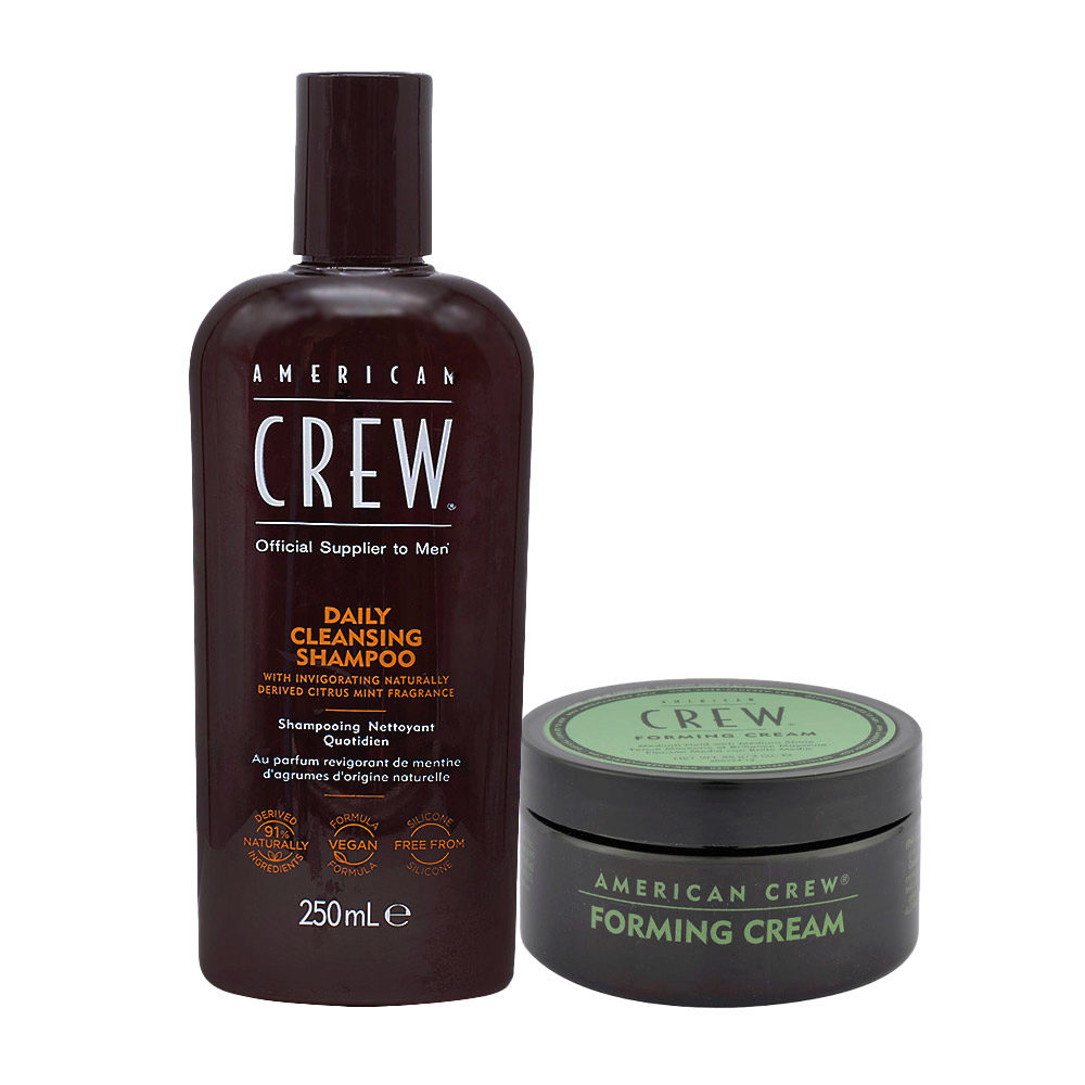 American Crew Daily Cleansing Shampoo 250ml Forming Cream 85gr | Hair  Gallery