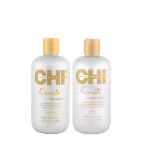 CHI Keratin Conditioner 355ml - après-shampooing restructurant  anti-frisottis pour cheveux abîmés | Hair Gallery